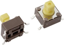 Przycisk chwilowy Mentor 1254.1307, 1 x wył/(wł), 1 szt.