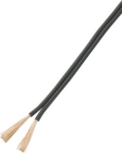 Kabel typu linka 2 x 0,75 mm², czarny 604916 50 m