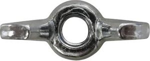 Nakrętka motylkowa Toolcraft DIN 315, M6, ocynk. Stal, 100 szt.