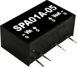 Przetwornica napięcia DC/DC MeanWell serii SPA01 SIP / SIL6 Case Single Output: 2:1 moc: 1W Moduł przetwornicy DC/DC Mean Well SPA01A-05 SPA01A-05, 1 W, 200 mA, 1 szt.