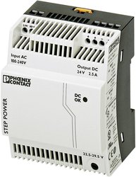 Zasilacz na szynę DIN Phoenix Contact STEP-PS/1AC/24DC/2.5, 24 V/DC, 2.75 A, 60 W
