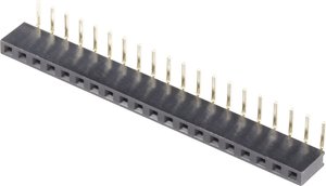 Gniazdo rzędowe BKL Electronic 10120804, pozłacane, RM 2.54 mm, 1x20-pin