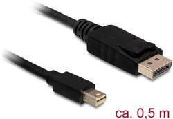 Przejściówka Mini DisplayPort, DisplayPort Delock DELOCK Kabel mini DisplayPort1.2 0,5m 4K 83984, pozłacane styki, 0.50 m