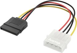 kabel Hama 00200353 [1x złącze żeńskie IDE 4-pin - 1x złącze męskie SATA 7-pin] 0.15 m