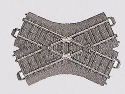 Skrzyżowanie torów C Marklin 2649, 2,3 x 103,3 mm, 48,6°, skala H0