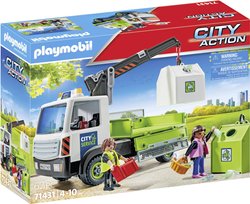 Ciężarówka na odpady szklane z kontenerem Playmobil 71431 1 szt.