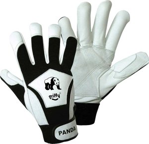 Rękawice montażowe L+D Griffy Panda 1730-10, Rozmiar rękawic: 10, XL, czarny, biały