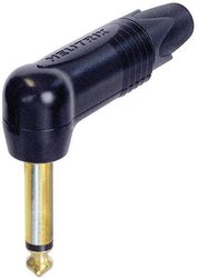 Złącze męskie jack 6,35 mm NP2RX-B Neutrik NP2RX-B złącze męskie kątowe Ilość styków: 2 mono czarny 1 szt.