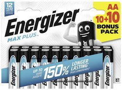 Baterie AA Energizer Max Plus E304145600, 1.5 V, alkaliczno-manganowe, 20 szt.