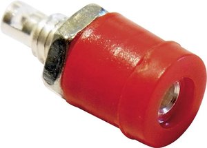 Gniazdo bananowe Schnepp BU 2400, izolowane, O 2 mm, 5 A, czerwone