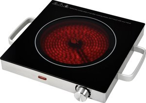 Płyta szklano-ceramiczna z elementem grzewczym na podczerwień i odporną płytą ze szkła krystalicznego TKG CKP 1001 Kuchenka elektryczna TKG Team Kalorik TKG CKP 1001 Programowana temperatura, lampka kontrolna
