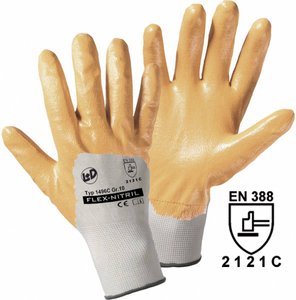 L+D worky Flex-Nitril 1496C-L Polyester Rękawice robocze Rozmiar rękawic: 9, L EN 388:2016   CAT II 1 par(a)