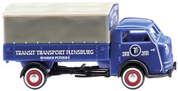 Model ciężarówki Wiking 033509 H0 Tempo Platforma wysoka Matador Transit Transport Flensburg