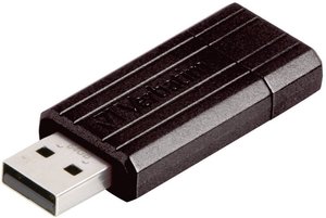Pendrive USB 2.0 Verbatim Pin  Stripe, 64 GB, czarny, 10 MB/s / 4 MB/s