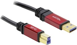 Kabel USB Delock, USB 3.2 Gen1 (USB 3.0), Złącze męskie USB-A, Złącze męskie USB-B, 1.00 m