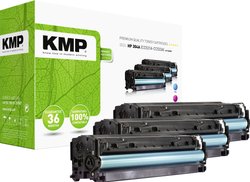 KMP Toner, zestaw Zamiennik HP 304A, CC531A, CC532A, CC533A Cyjan, Magenta, Żółty 2800 strony KMP 1218,0030 Kaseta tonera 1 zest.