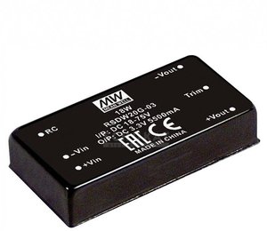 Przetwornica napięcia DC/DC, seria RSDW20 DIP/DIL 2''x1' Case sygnałów wyjściowych: Moc wyjściowa 4:1: 20W Railway Przetwornica DC/DC Mean Well RSDW20G-05 RSDW20G-05, 20 W, 4 A, 1 szt.