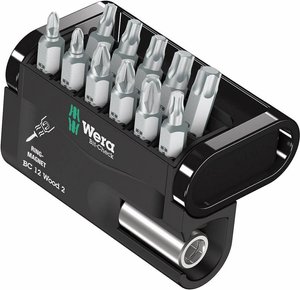 Bity Wera Bit-Check 12 Wood 2 05057422001 1 szt. krzyżakowy Pozidriv, krzyżakowy Phillips, TORX wewnętrzny