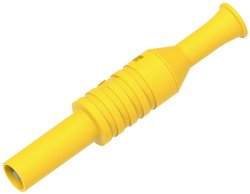 Wtyk bananowy d4 bezpieczny, zacisk śrubowy, żółty Electro PJP 1065-CD1-J Wtyk laboratoryjny 1 szt.