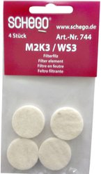 Wymienny filtr filcowy do pompy z membraną powietrzną, zestaw 4 Schego 744, 1 szt., N/A