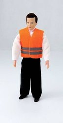 Kierowca ciężarówki „Jörg” z pomarańczową kamizelką ostrzegawczą - postać zginająca Figura kierowcy WEDICO-models 2274-W Jörg 1 szt.