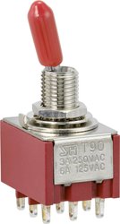 Przełącznik kołyskowy TRU COMPONENTS TC-9354008, 3 x wł/wł, 250 V/AC, 3 A, 1 szt.