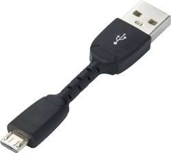 Kabel USB Renkforce, USB 2.0, Złącze męskie USB-A, Złącze męskie USB Micro-B, 0.05 m