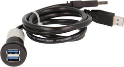 Złącze męskie USB Schlegel RRJ_2USB3_SW_150, 1.50 m, 1 szt.