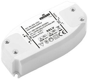 Dehner Elektronik SE 8-12VL Transformator LED  Stałonapięciowy 8 W 0.67 A 12 V/DC Możlowość stosowania w meblach, Zabezpieczenie przed przeciążeniem, Zabezpieczenie przed przepięciem 1 szt.