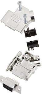 Zestaw listew żeńskich D-Sub TRU COMPONENTS TCD45PKM09HDS15K 7709156, rzędy: 3, styki: 15, 45 °, 1 szt.