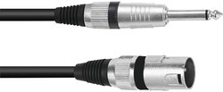Przejściówka Omnitronic 3022519B [1x złącze męskie XLR 3 pin - 1x złącze męskie jack 6,3 mm (mono)] 2.00 m