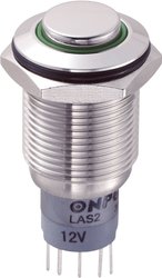 Przycisk wandaloodporny chwilowy TRU COMPONENTS LAS2GQH-11E/G/12V/S/P, 1 x wł/(wł), 1 szt.