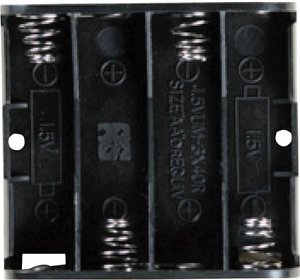 Komora baterii Takachi SN34S 4 x AA, złącze zatrzaskowe, (D x S x W) 61.9 x 57.2 x 15 mm