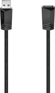 Kabel USB Hama, USB 2.0, Złącze żeńskie USB-A, Złącze męskie USB-A, 5.00 m