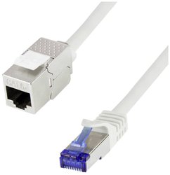 Kabel krosowy do punktu konsolidacyjnego, kat. 6A, S/FTP, szary, 25 m Kabel LAN LogiLink CC5152S, 1 szt., RJ45, CAT 6a, S/FTP, 25 m, szary