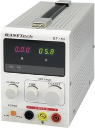 Zasilacz laboratoryjny regulowany Basetech BT-153 0 - 15 V/DC 0 - 3 A 45 W