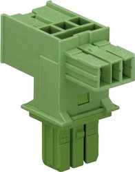 1 x wtyk / 2 x gniazdo 2-bieg., zielony WAGO 893-1606 rozgałęźnik typu T