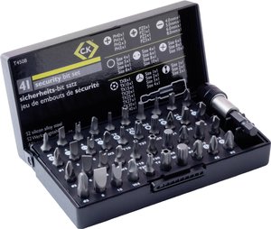 Bity C.K  T4508 1 szt. płaski, krzyżakowy Phillips, krzyżakowy Pozidriv, sześciokąt BO, Wielowypust (XZN), napinacz, TORQ, Tri-Wing