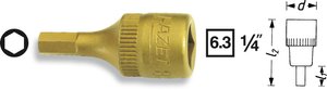 Nasadka trzpieniowa 6 mm Hazet  8501-6 wewnętrzny sześciokąt 1 szt.