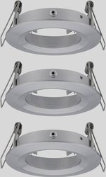Oprawa wpuszczana LED Wybierz zestaw podstawowy sztywny IP44 okrągły 78mm maks. 3x10W aluminium toczone Pierścień montażowy do oświetlenia Paulmann EBL Choose 92484 Zestaw 3-elementowy 10 W