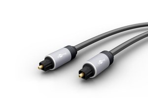 Kabel optyczny audio Toslink Goobay 0.75 m, adapter 3.5 mm