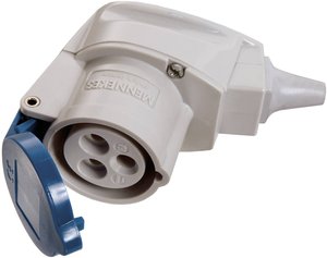 Złącze kątowe CEE 230V, 16A, 3-pinowe, niebieskie Złączka kątowa CEE AS Schwabe 60475 16 A 230 V