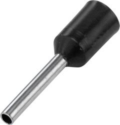 Końcówki kablowe tulejkowe 460712, kołnierz, 6 mm2 x 12 mm, czarne, 100 szt.