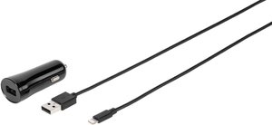 Kabel do ładowania samochodowy Vivanco CCLIGHTN24ABK z funkcją szybkiego ładowania