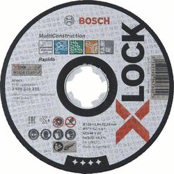 Tarcza tnąca X-LOCK prosta z Multi materiał ACS 46 V BF, 125 x 22,23 x 1,6 mm Tarcza tnąca prosta Bosch Accessories  2608619270 125 mm 1 szt.