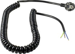 Spiralny kabel połączeniowy 2 - 4 metry kabel AS Schwabe 70428, 4 m, czarny