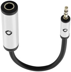 Przejściówka Jack Oehlbach [1x złącze żeńskie jack 6,3 mm - 1x złącze męskie jack 3,5 mm] 15 cm czarny