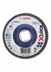 Tarcza szlifierska listkowa X571 Best for Metal, prosta, 115 mm, K 40, tworzywo sztuczne Bosch Accessories 2608619205 1 szt.
