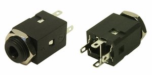 Złącze męskie jack 3,5 mm Cliff FC681375VH FC681375VH, niklowany, złącze żeńskie do wbudowania, 1 szt.