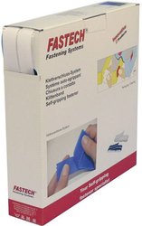 Taśma rzepowa do przyklejania na gorąco element z pętelkami i haczykami (D x S) 25000 mm x 20 mm biały FASTECH® B20-SKL000025 25 m